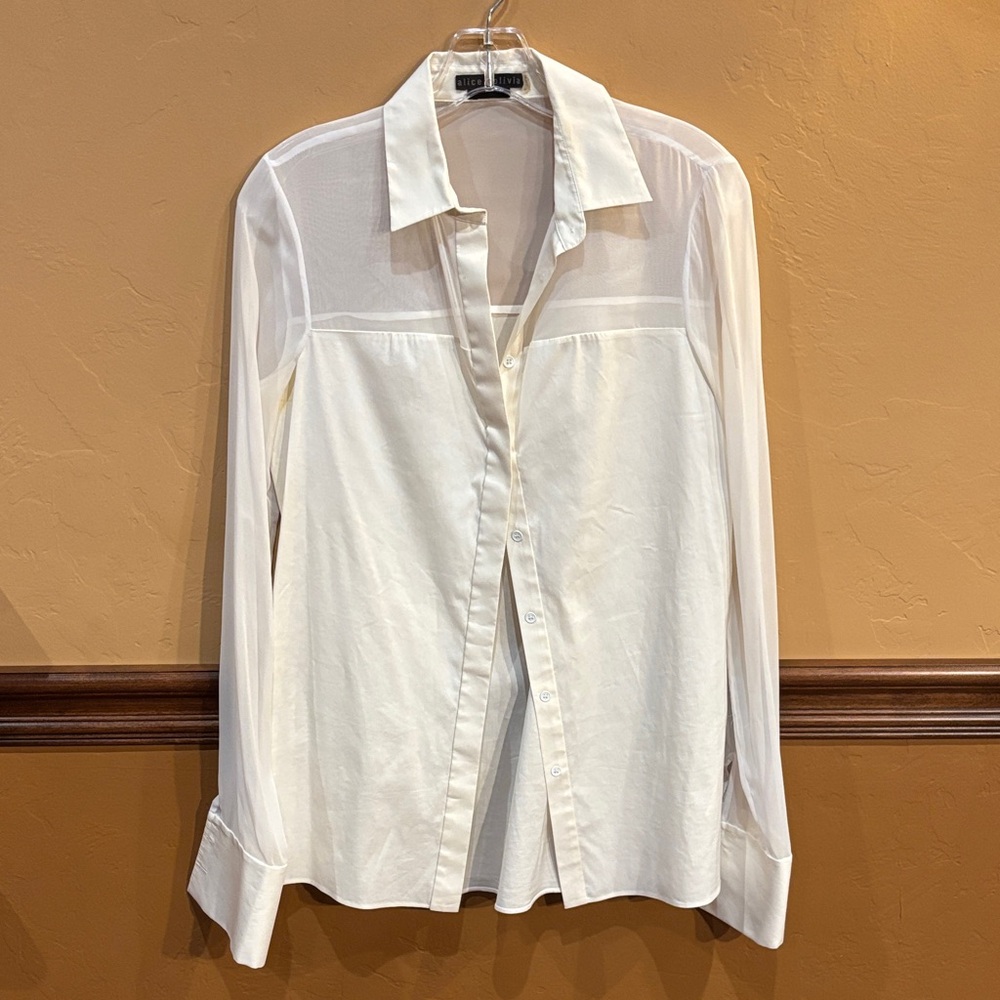 Alice + Olivia Cream Blouse